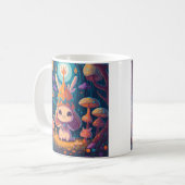 Bunny Queen Imaginaire Forêt Illustration Mug (Devant gauche)