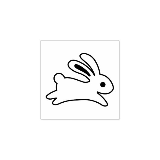 Bunny Rabbit 2 Rubberstempel (Afrduk)