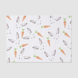 Bunny Rabbit and Carrot Pattern-papier Tissuepapier
