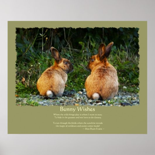 BUNNY RABBIT ART & Poem for Kids Poster (Voorkant)