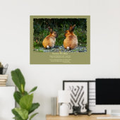 BUNNY RABBIT ART & Poem for Kids Poster (Thuiskantoor)