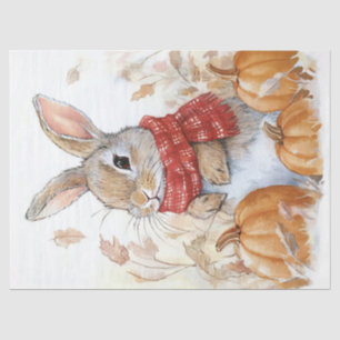 Bunny Rabbit Autumn Pumpkin Illustratie Tissuepapier