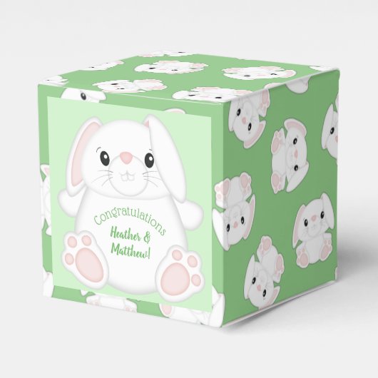 Bunny Rabbit Baby shower Bedankdoosjes (Voorkant Zijde)