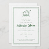 Bunny Rabbit Baby Shower Invitation (Devant / Derrière)