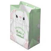 Bunny Rabbit Baby shower Medium Cadeauzakje (Voorkant Gekanteld)