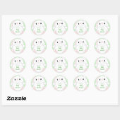 Bunny Rabbit Baby shower Ronde Sticker (Vel)