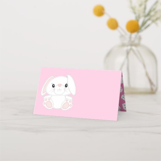 Bunny Rabbit Baby shower Roze (Voorkant)