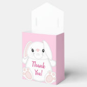 Bunny Rabbit Baby shower Roze Bedankdoosjes (Geopend)