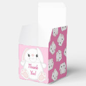 Bunny Rabbit Baby shower Roze Bedankdoosjes (Geopend)