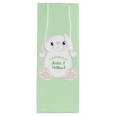 Bunny Rabbit Baby shower Wijn Cadeautas (Voorkant)