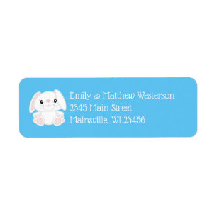 Bunny Rabbit Baby shower Woodland Etiket