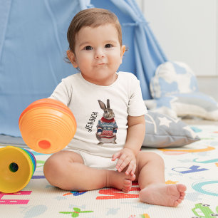 Bunny Rabbit baby top konijntjes gepersonaliseerd