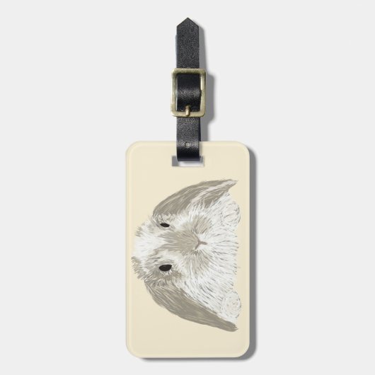 Bunny Rabbit Bagagelabel (Voorkant verticaal)