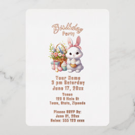 Bunny Rabbit Birthday Uitnodiging