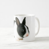 Bunny Rabbit Black en White Koffiemok (Voorkant rechts)
