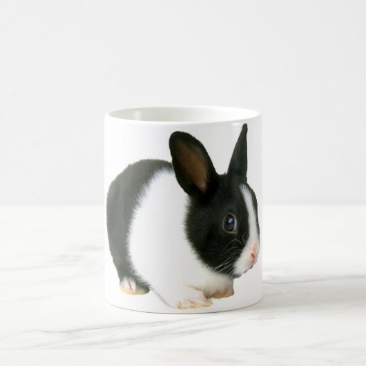Bunny Rabbit Black en White Koffiemok (Center)