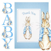 Bunny Rabbit Blue Baby shower Bedankt