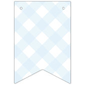 Bunny Rabbit Blue Gingham Baby shower Bunting Vlaggetjes (Eerste vlag)