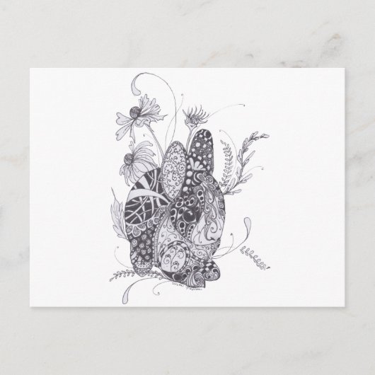 Bunny Rabbit Briefkaart (Voorkant)