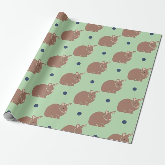 Bunny Rabbit Cadeaupapier (Uitgerold)