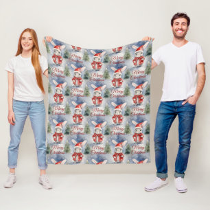 Bunny Rabbit Christmas Fleece Deken