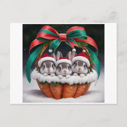 Bunny Rabbit Christmas Kaarten (Voorkant)