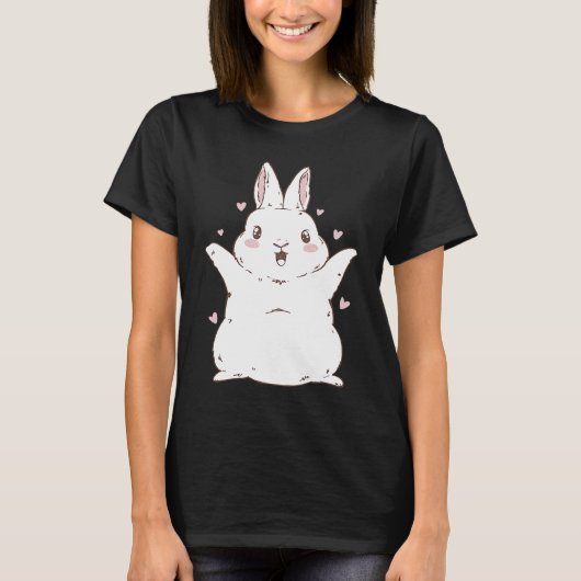 Bunny Rabbit Christmas New Year cute T-shirt (Voorkant)