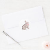 Bunny Rabbit Collage Ontvlechtingspakketbloemen Pa Ronde Sticker (Envelop)