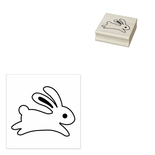 Bunny Rabbit Color Me Rubberstempel (Gestempeld)