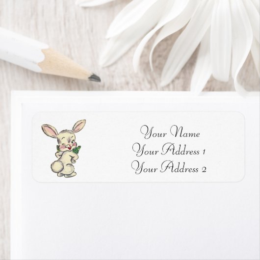 Bunny Rabbit Custom Adresetiketten Etiket (Insitu)