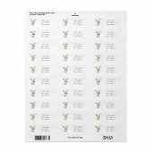 Bunny Rabbit Custom Adresetiketten Etiket (Full Sheet)
