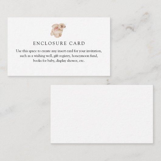 Bunny Rabbit Custom Enclosure Kaart (Voorkant / Achterkant)