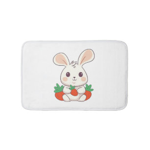 Bunny Rabbit Cute Animals voor meisjes paasbrood Badmat