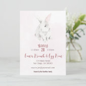 Bunny Rabbit Easter Brunch & Egg Hunt Invitation Kaart (Staand voorkant)
