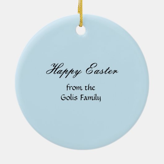 Bunny Rabbit Easter Holiday Tree Ornament (Achterkant)