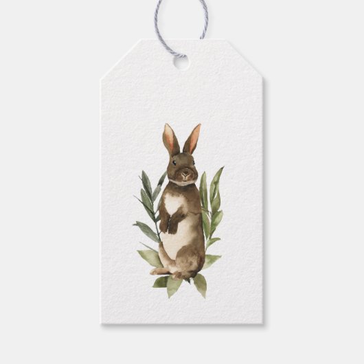 Bunny Rabbit Easter Spring Gift Labels Cadeaulabel (Voorkant)