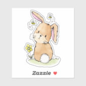 Bunny Rabbit en bijen Sticker (Vel)