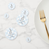 Bunny Rabbit En vichy table bleue Confetti (Groupe)