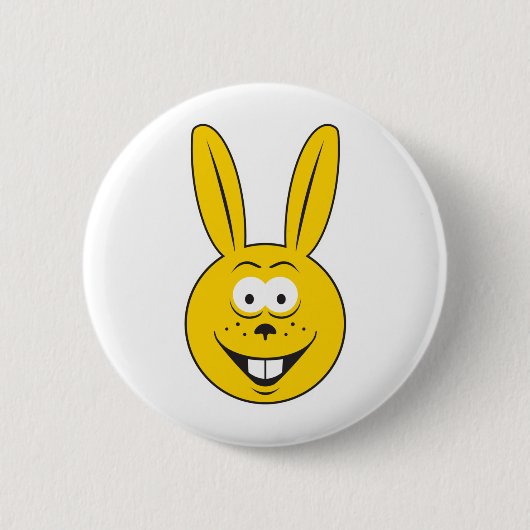 Bunny Rabbit Face Ronde Button 5,7 Cm (Voorkant)