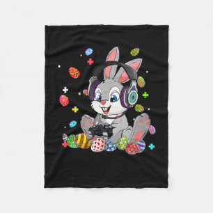 Bunny Rabbit Gaming Happy Easter Day Gamer Boy Gir Fleece Deken