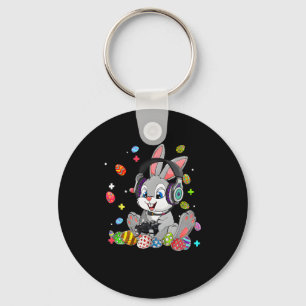 Bunny Rabbit Gaming Happy Easter Day Gamer Boy Gir Sleutelhanger