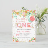 Bunny Rabbit Garden Invitation de fête d'anniversa (Debout devant)