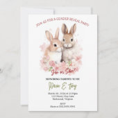 Bunny Rabbit Genre Révéler Invitation (Devant)