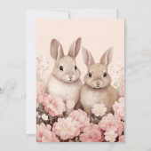 Bunny Rabbit Genre Révéler Invitation (Dos)