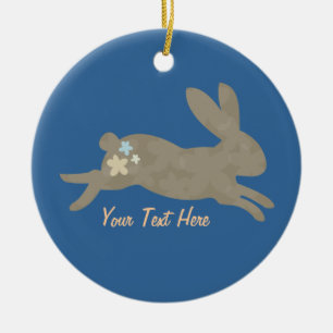 Bunny Rabbit (gepersonaliseerd) Keramisch Ornament