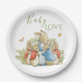 Bunny Rabbit Geslachtsneutrale Douche Papieren Bordje (Voorkant)