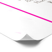 Bunny Rabbit Girl Pink Baby shower uitnodiging Poster (Hoek)