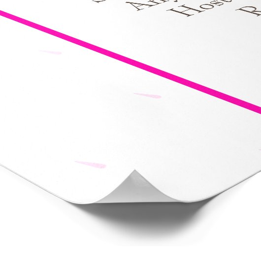 Bunny Rabbit Girl Pink Baby shower uitnodiging Poster (Hoek)