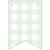 Bunny Rabbit Green Gingham Baby shower Bunting Vlaggetjes (Eerste vlag)
