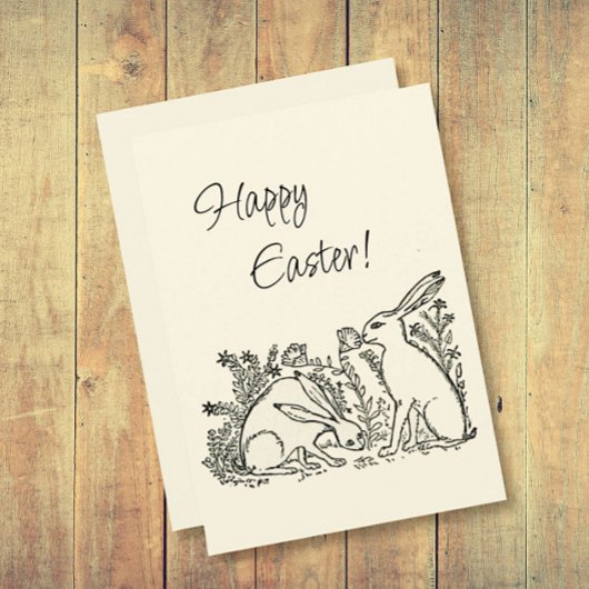  Bunny Rabbit Happy Pasen Feestdagenkaart